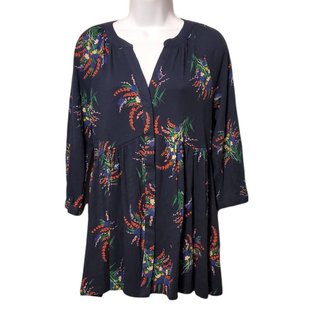 MAEVE Navy/Marin Floral Top    Size XS